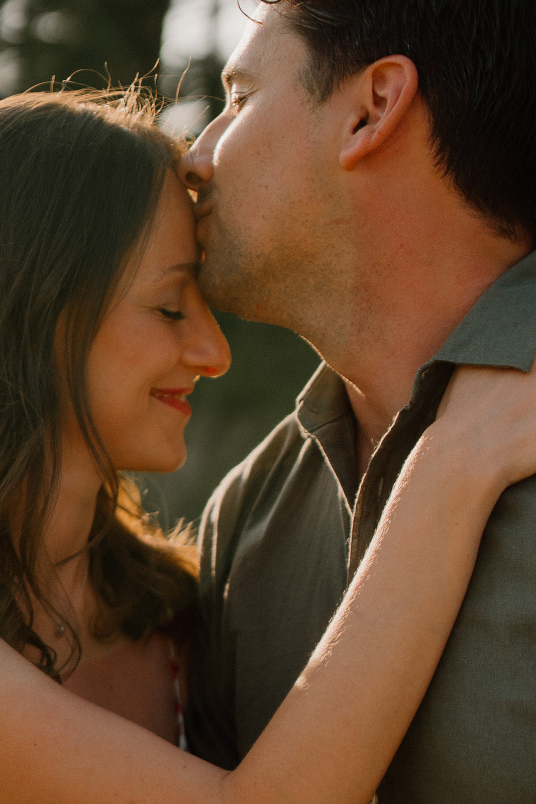 Tara and Matthew laughing together