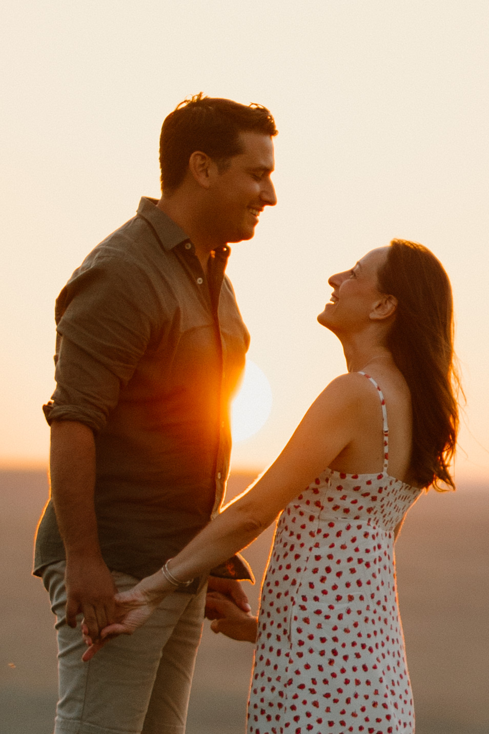 Tara and Matthew sunset portrait